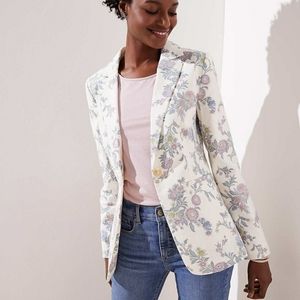 LOFT Cream Floral Blazer - Size 12 (NWT)